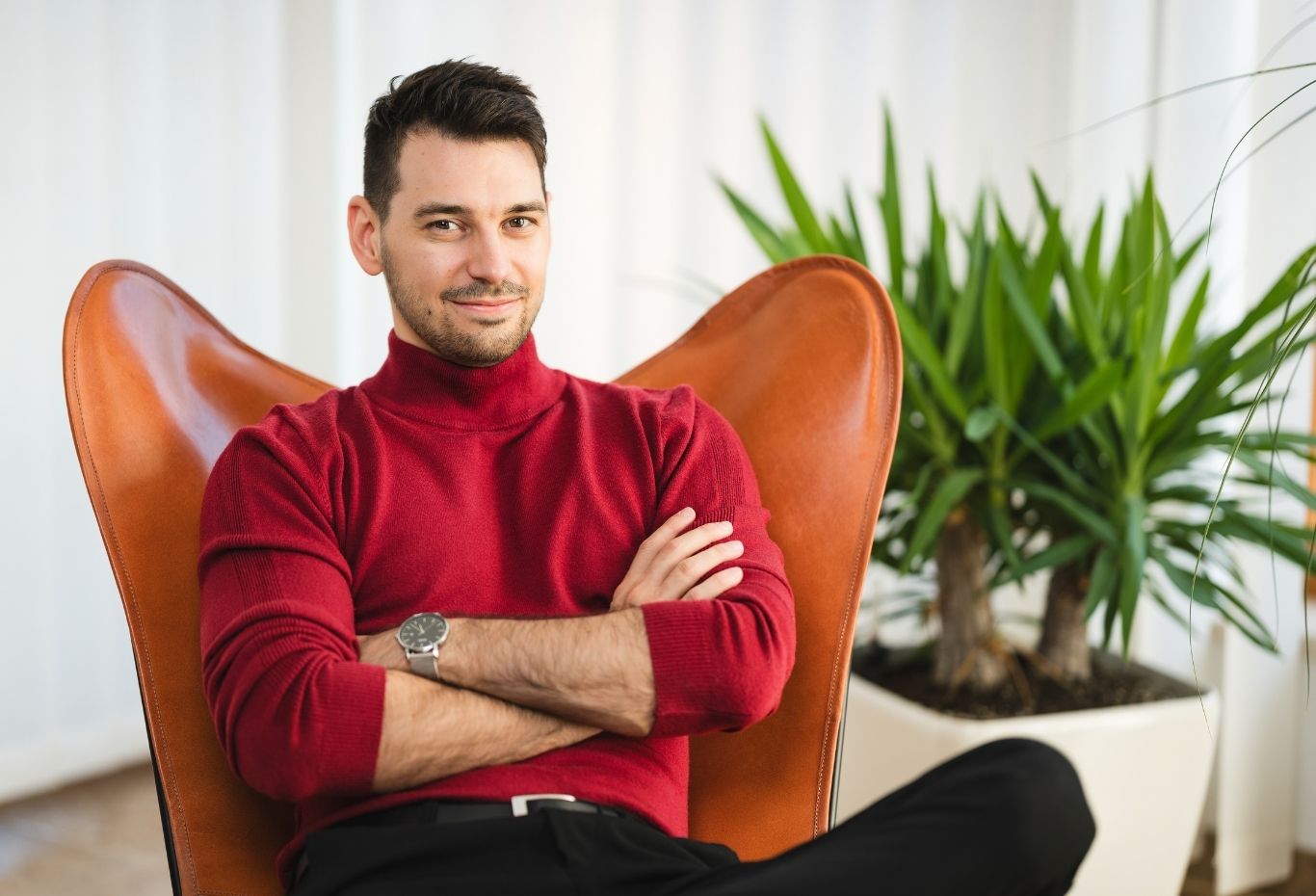 Patrick Rottensteiner, Psychotherapeut in Fachausbildung unter Lehrsupervision, in seiner Praxis
